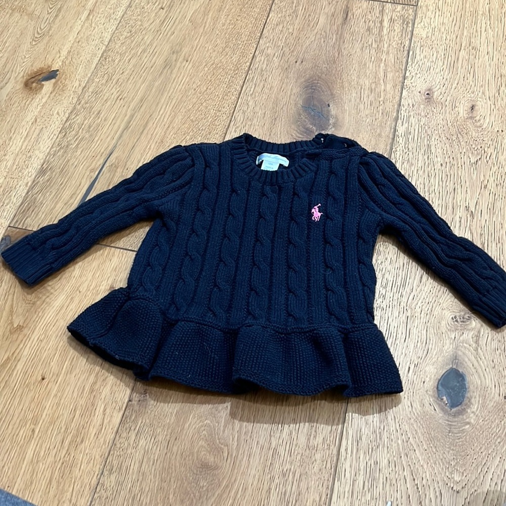 Ralph Lauren cable knit peplum sweater